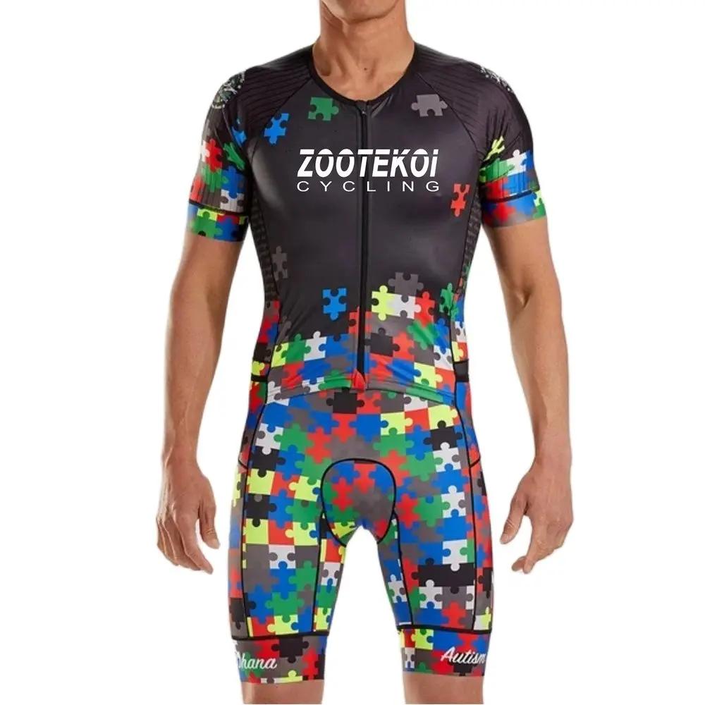 Triathlon summer cycling MTB short-sleeved tights roupa ciclismo masculino professional team ZOOTEKOI bicycle runnin
